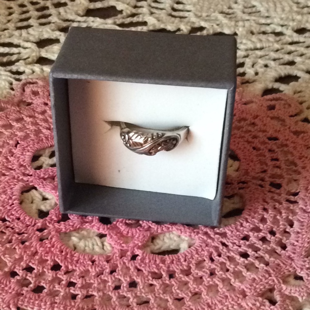 Sterling Black Hills Gold band ring